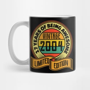 17 years of being awesome vintage 2004 Limited edition Mug